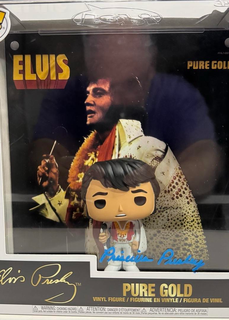 Priscilla Presley Signed Funko Pop #10 "Elvis Presley" (Elvis Pure Gold) - JSA COA